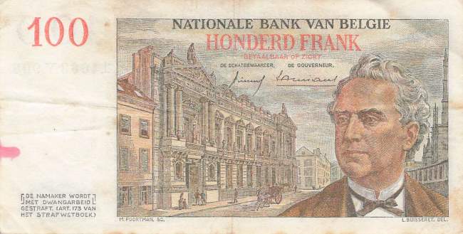 100 Franc 1959 p.129c